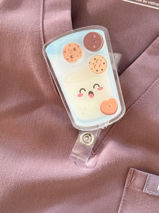 Milk 'n Cookies Shaker Badge Reel